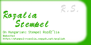 rozalia stempel business card
